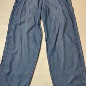 Knox Rose Chambray Pants  Ladies Sz Small Slacks Pockets Blue.   1409